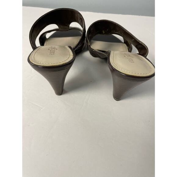 East 5th chocolate brown studded 3" heel sandals women's size 8M - Picture 5 of 6